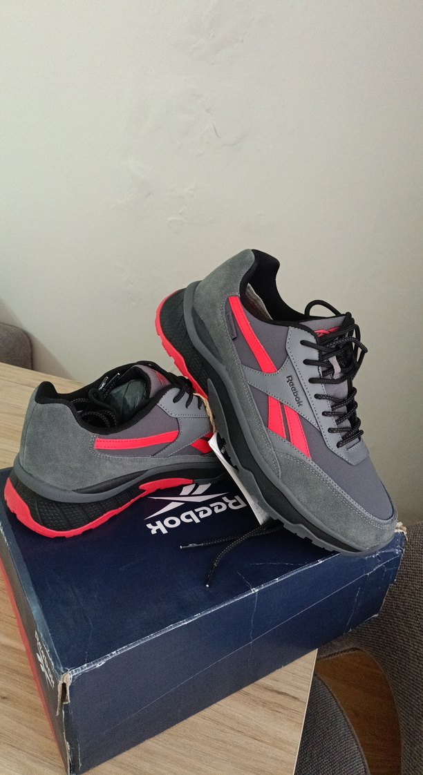 Gri Reebok Erkek Spor Ayakkabı Velcro - Görsel 4