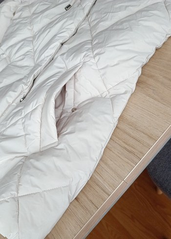 Bej renkKapüşonlu Kışlık Mont - Görsel 6