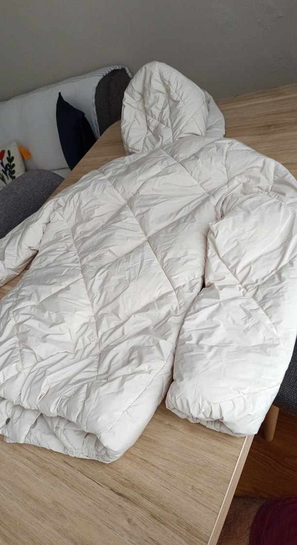 Bej renkKapüşonlu Kışlık Mont - Görsel 2