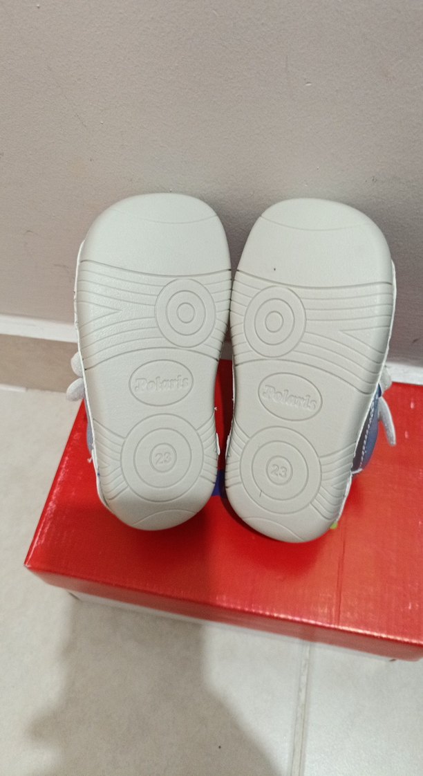 Erkek Bebek İlk Adım Ayakkabısı Gri-Mavi - Görsel 3