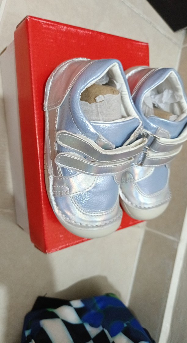 Erkek Bebek İlk Adım Ayakkabısı Gri-Mavi - Görsel 2