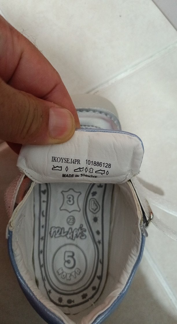 Erkek Bebek İlk Adım Ayakkabısı Gri-Mavi - Görsel 5