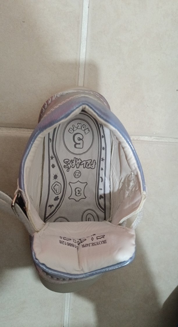 Erkek Bebek İlk Adım Ayakkabısı Gri-Mavi - Görsel 4