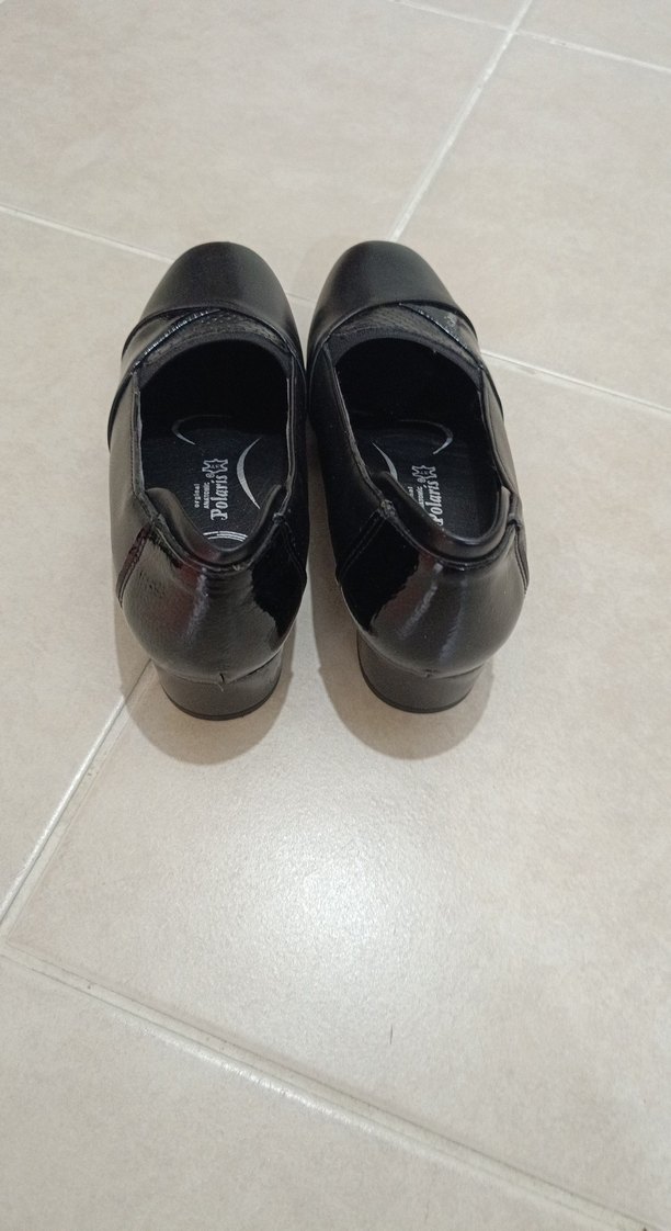 Polaris Siyah Yılan Desenli Topuklu Kadın Babet - Görsel 3