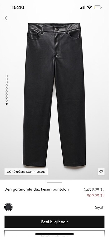 Mango deri pantalon
