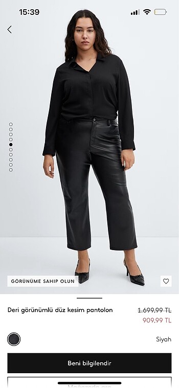 Mango Mango deri pantalon
