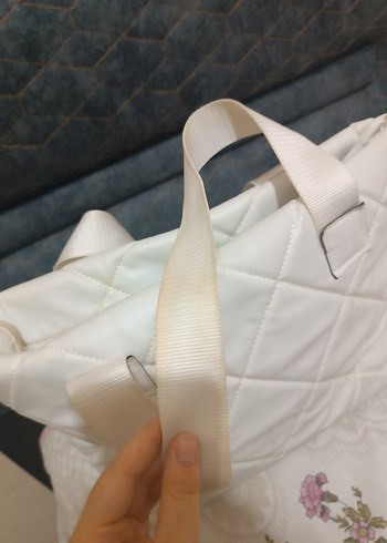 Beyaz Fermuarlı Kadın Omuz Çantası - Görsel 5