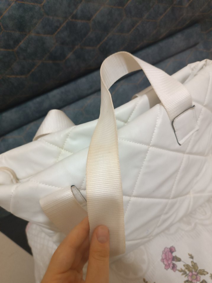 Beyaz Fermuarlı Kadın Omuz Çantası - Görsel 5