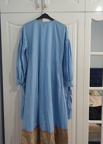 Diğer Acik Mavi Uzun Elbise Kimono