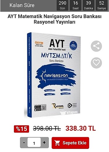 Beden Renk Rasyonel yayınları AYT matematik