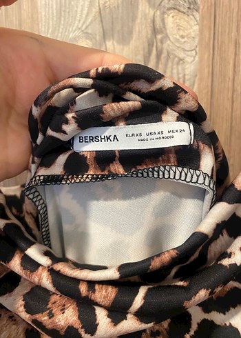 Leopar Desenli Drapeli Mini Elbise - Görsel 2