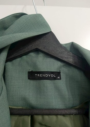 Kemerli Yeşil Kadın Blazer Ceket - Görsel 4