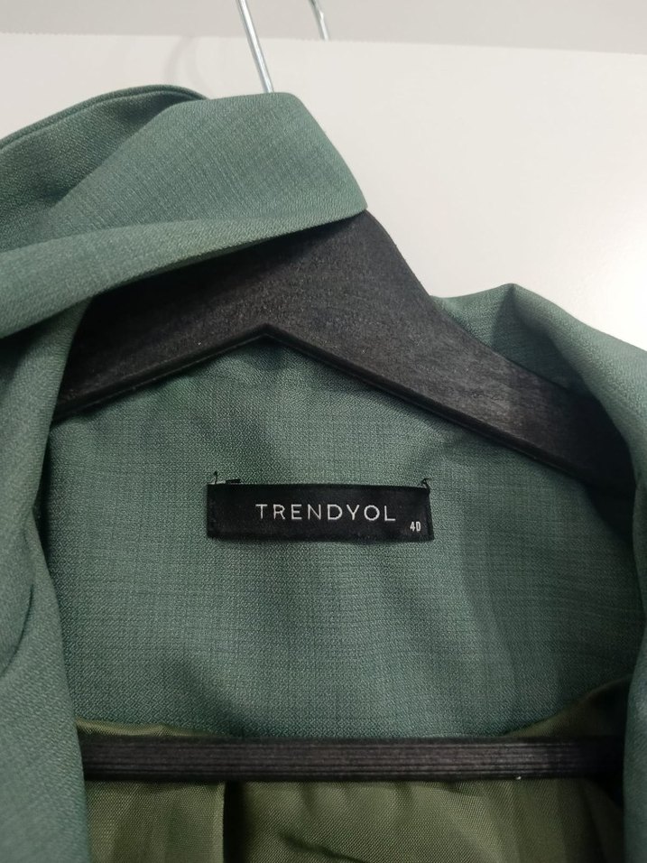 Kemerli Yeşil Kadın Blazer Ceket - Görsel 4