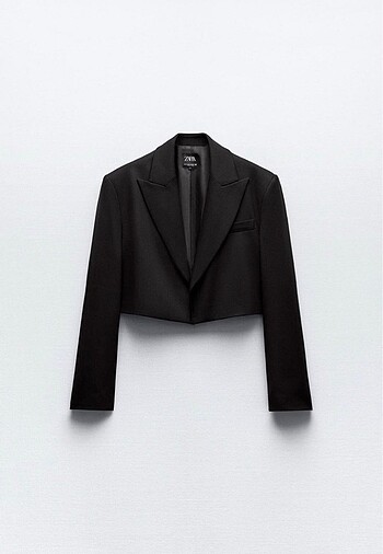 Zara Vatkalı Siyah Crop Ceket Blazer
