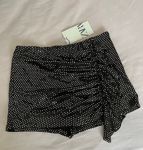 Zara parlak altın etek - Görsel 7