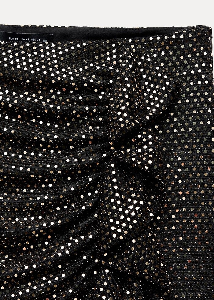 Zara parlak altın etek - Görsel 3