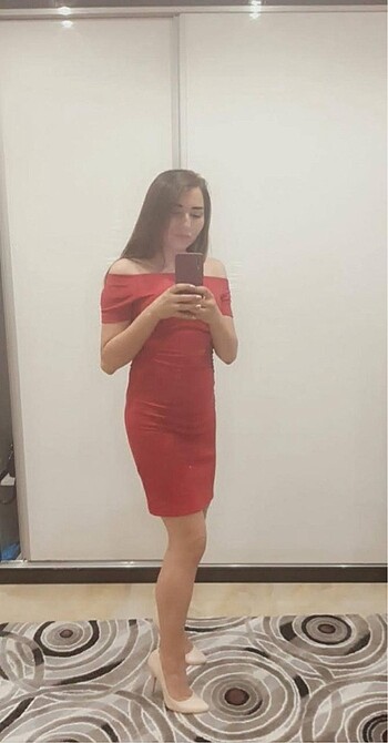 Diğer Kırmızı Mini Elbise