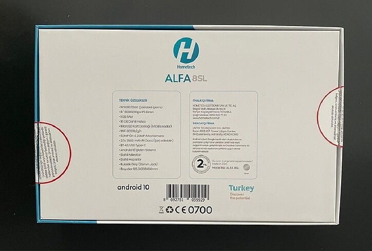 Diğer Tablet Alfa 8SL