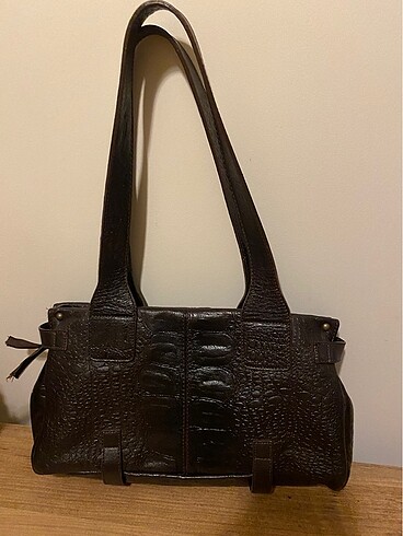 Vintage Kahverengi Çanta - Görsel 2