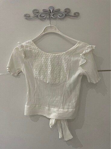 Beyaz bluz H&M crop