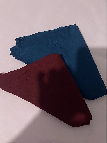 Bordo ve mavi bambu şal - Görsel 5