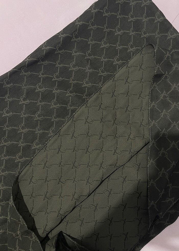 Kahverengi çift taraflı şal - Görsel 3