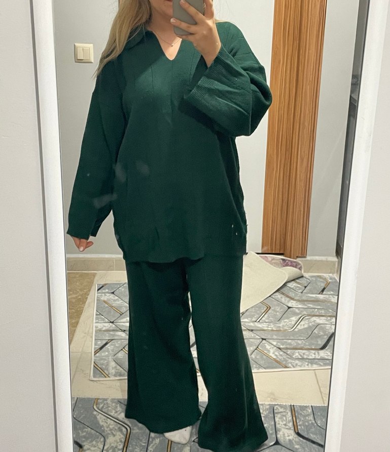 Kadın Haki Rahat Kesim Takım - Görsel 3