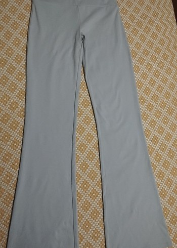 Bej Kadın Midi Bol Paça Spor Pantolon - Görsel 3