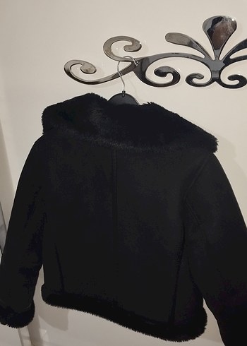 Siyah Süet Kürk Detaylı Kadın Ceket - Görsel 3