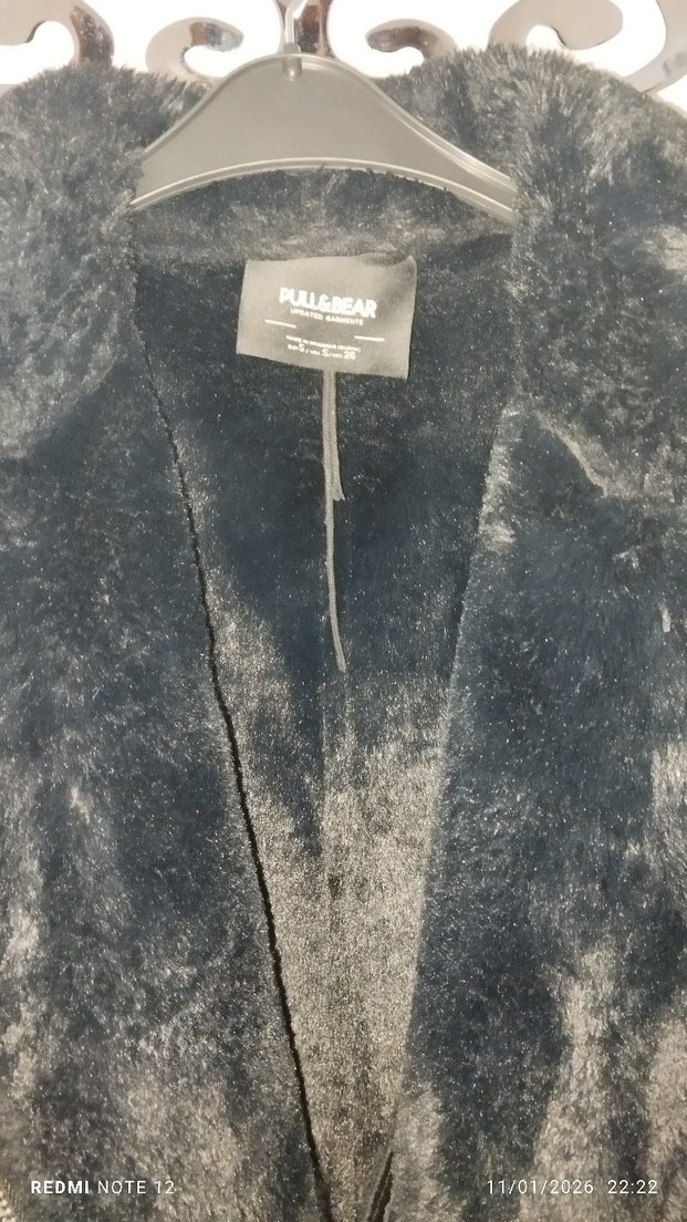 Siyah Süet Kürk Detaylı Kadın Ceket - Görsel 4