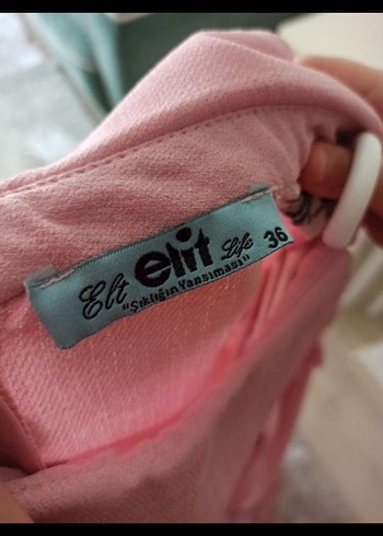 36 Beden Püsküllü Nakışlı Pembe Uzun Elbise