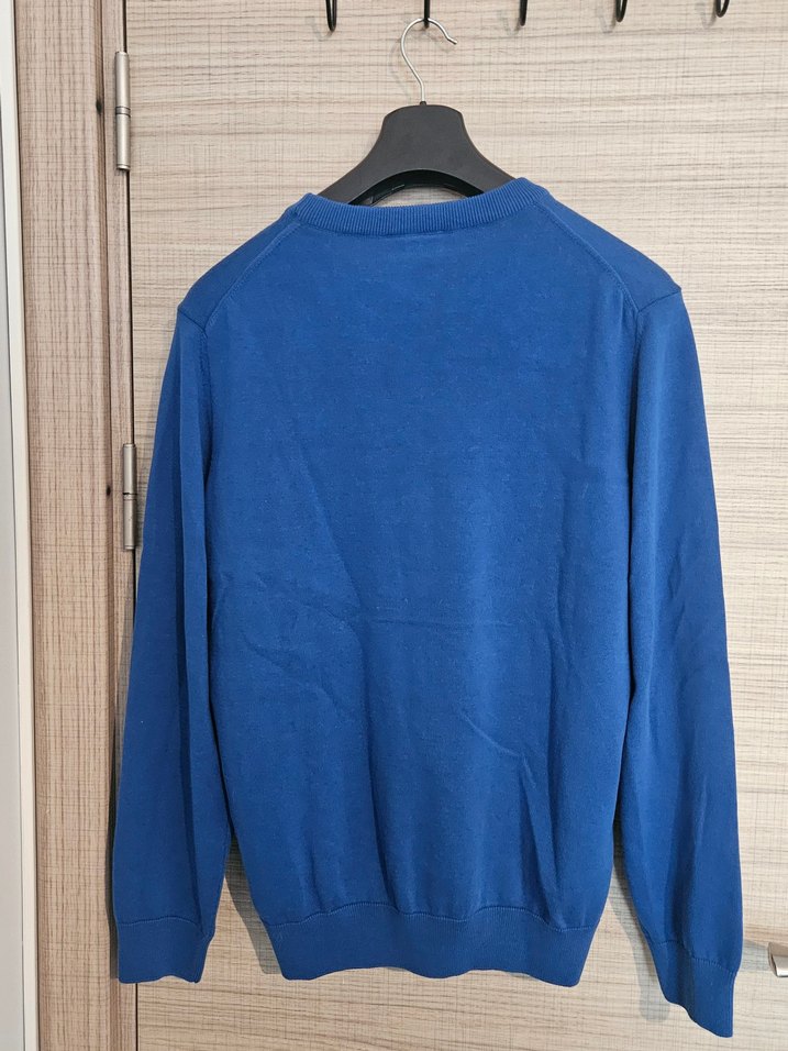 Lacoste Mavi Erkek Triko kazak. sıfır etiketli. orjinal. - Görsel 5