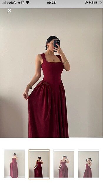 Diğer Bordo elbise