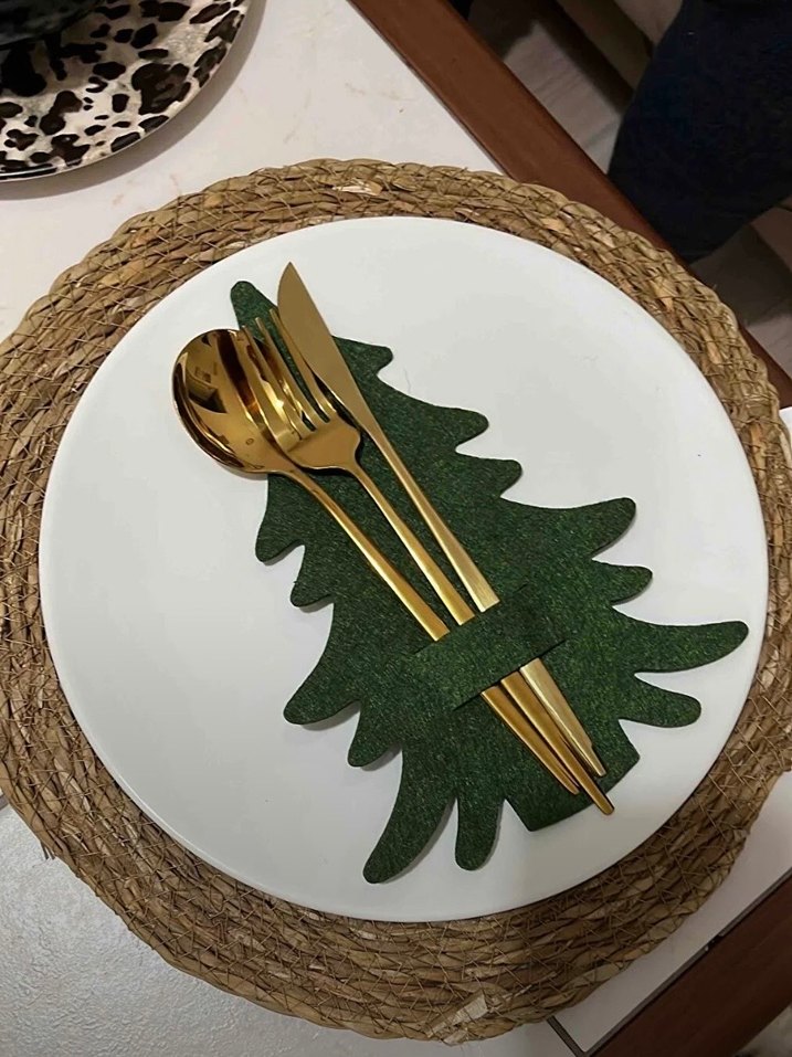 24 parça Parlak Altın Renkli Çatal Kaşık Takımı - Görsel 3