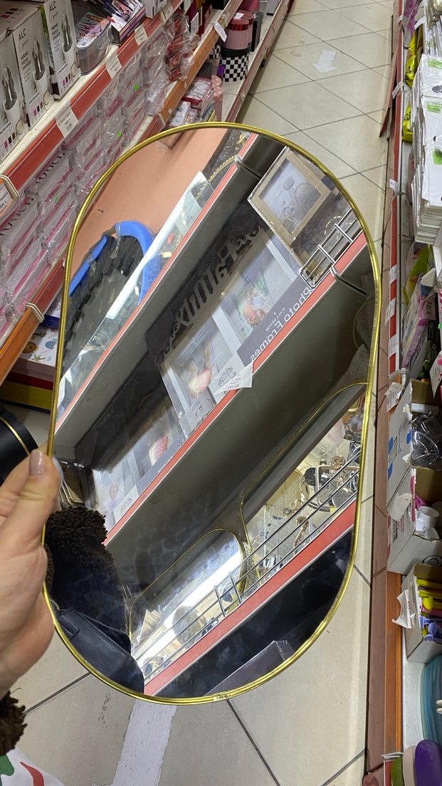 Altın Renk Oval Dekoratif Ayna - Görsel 2