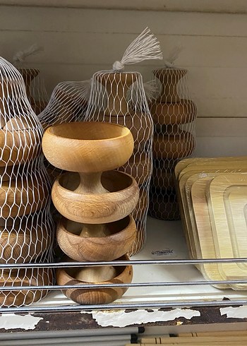 Ayaklı Ahşap 4 adet Kaseler - Görsel 2