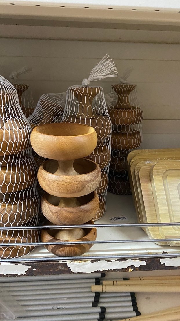 Ayaklı Ahşap 4 adet Kaseler - Görsel 2