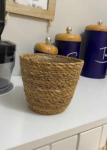 Kahverengi Hasır Sepet - Görsel 4