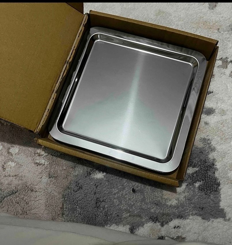 6 adet Kare Metal Tepsi Seti - Görsel 3