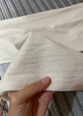 s Beden Düğmeli Beyaz Keten Bohem Kadın Pantolon