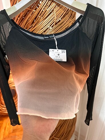 m Beden siyah Renk Bluz-crop