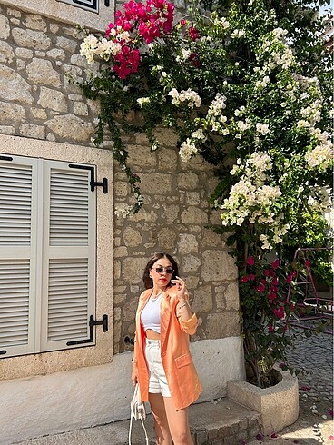 m Beden turuncu Renk Blazer