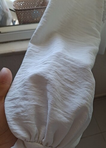 40 Beden beyaz Renk Beyaz gömlek etek üstü