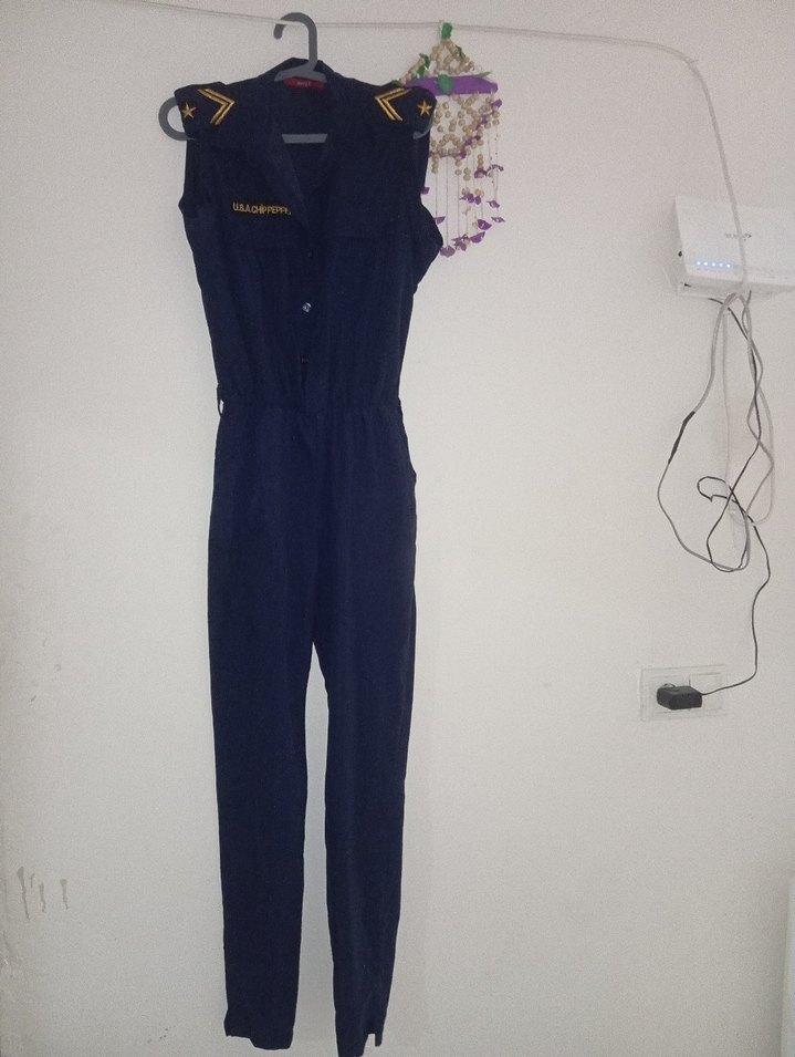 Lacivert Kadın Denim Uzun Tulum - Görsel 2