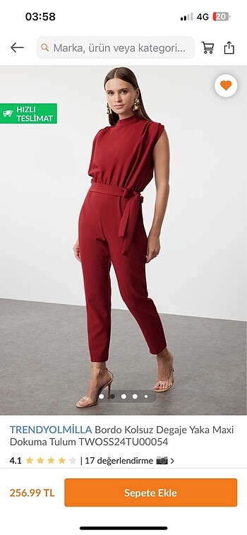 Trendyol & Milla Bordo tulum