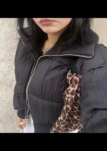 Mavi şişme mont - Görsel 5