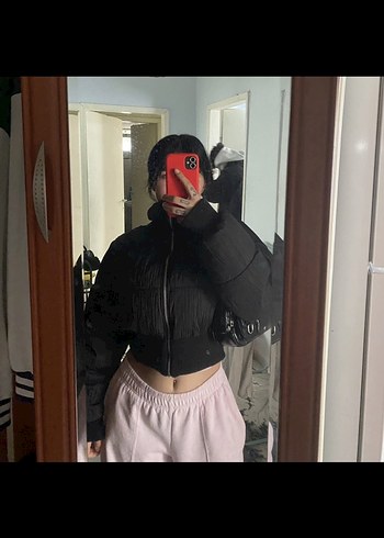 Mavi şişme mont - Görsel 6