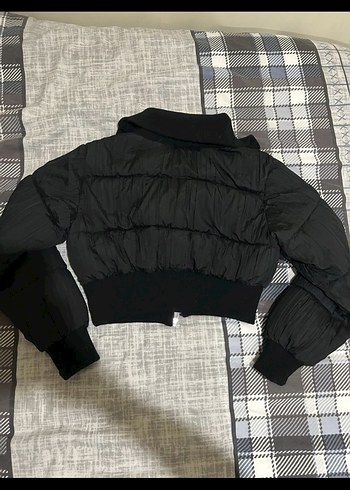 Mavi şişme mont - Görsel 3