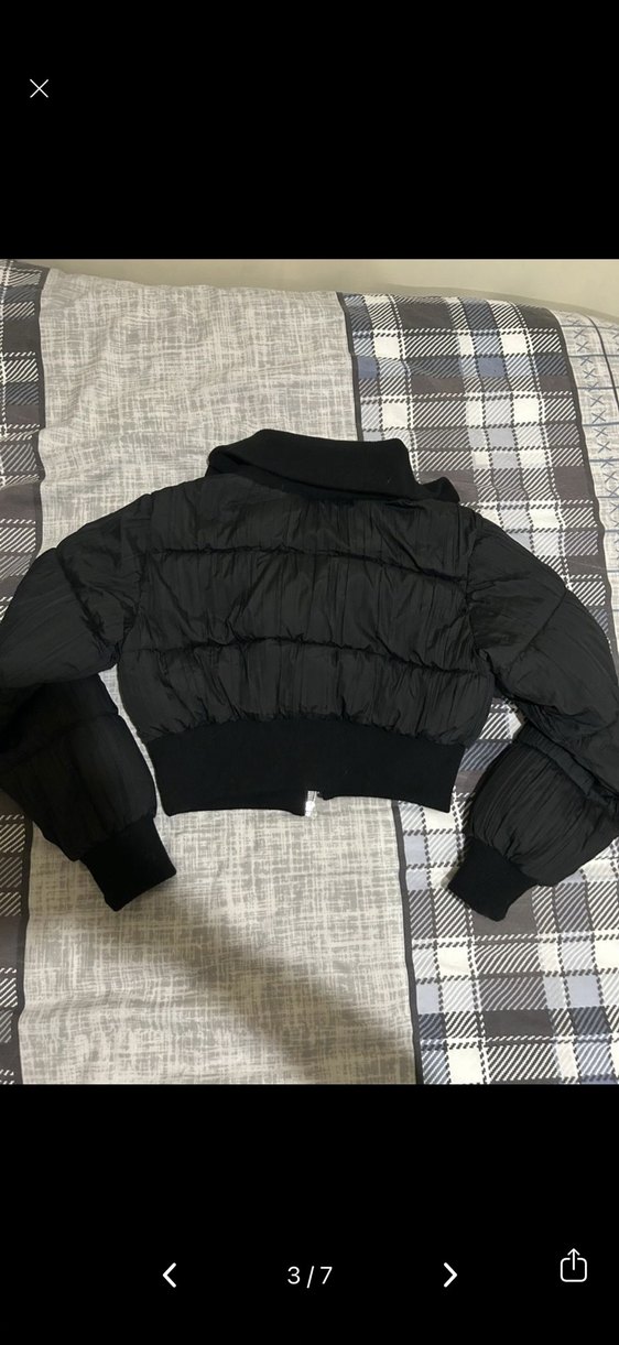 Mavi şişme mont - Görsel 3