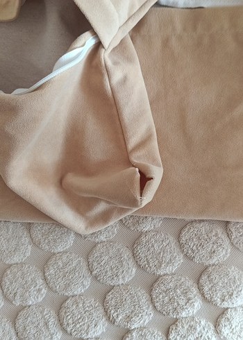 Bej Bohem Tarzı Düz Kırlent Kılıfı - Görsel 3